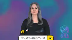Woman signing what sign is this