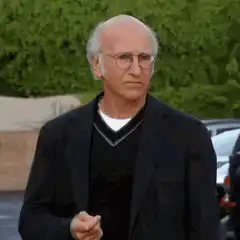 Larry David confused and disgusted face