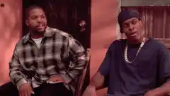 Ice Cube and Chris Tucker laughing