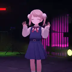anime girl dancing on stage