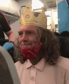 Burger King on a plane