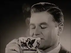 Man enjoying hot tea
