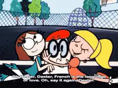 Dee Dee and Mandark's Sister kiss Dexter