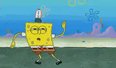 SpongeBob shrugging