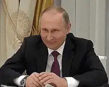 Vladimir Putin nodding