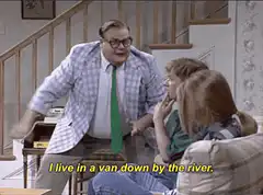 I live in a van down by the river