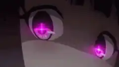anime eyes glowing pink