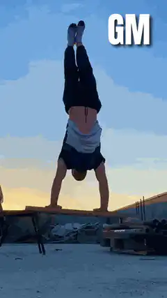Handstand pushups on bench