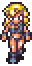 pixel art blonde woman in armor
