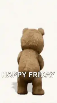 Ted bear turns around with beer