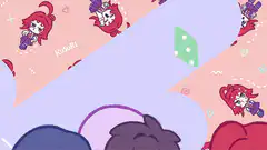 Chibi characters group hug
