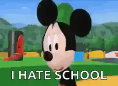 Mickey Mouse I Hate School