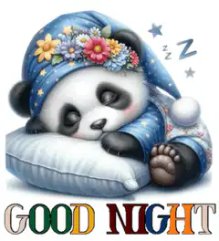 Sleeping panda good night