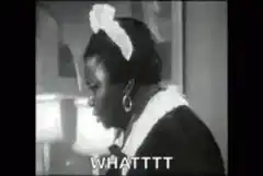Woman turns around shocked whattttt