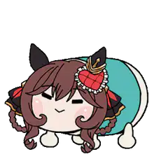 chibi horse girl crawling