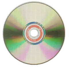 Spinning CD with rainbow reflection
