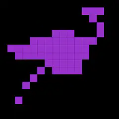 pixel art purple cat