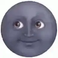 Moon face spinning and changing color