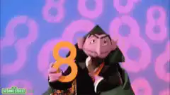 Count von Count holds number 8