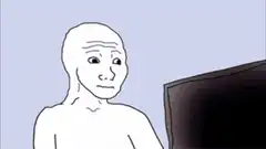 Wojak buys crypto and watches it pump