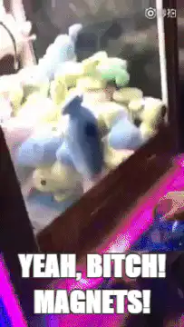 Magnetic claw machine win