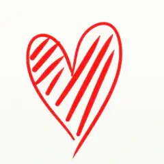 red heart doodle animation