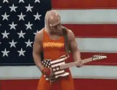 Hulk Hogan playing guitar