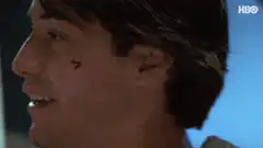 Keanu Reeves with numbers on his face