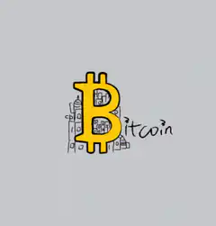 Bitcoin logo with cityscape