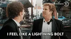 I feel like a lightning bolt