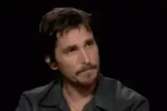 Christian Bale nodding