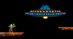 pixel art alien spaceship