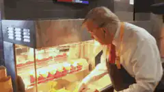 Donald Trump working at a Wendy's