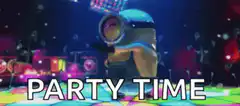 Minion dancing at a party