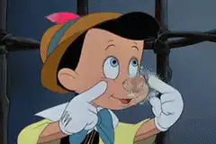Pinocchio's nose grows