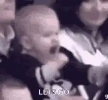 Baby cheering lets go
