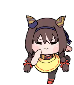 Chibi character winking and pointing