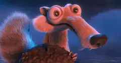 Scrat tries to grab the acorn