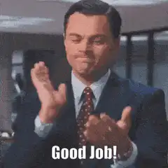 Leonardo DiCaprio clapping Good Job