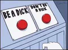 Be a Dick Don't Be a Dick button