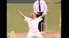 Cricket player appeals for wicket