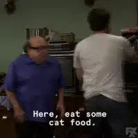 Here eat some cat food