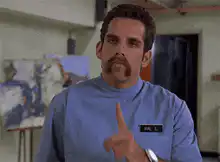Ben Stiller Shushing and Pointing