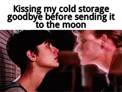 Kissing my cold storage goodbye before sending it to the moon