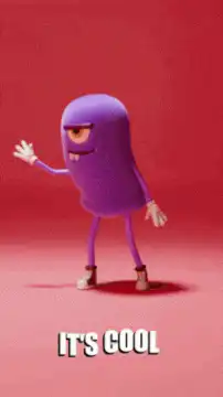 Purple Monster Dancing It's Cool