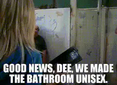 Good news Dee we made the bathroom unisex