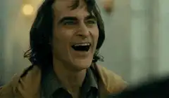 Joaquin Phoenix laughing maniacally