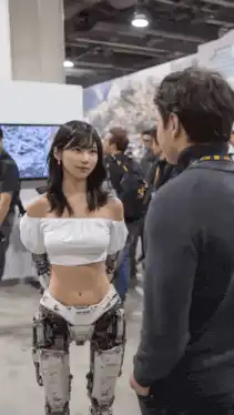Man kisses robot girl then gets slapped