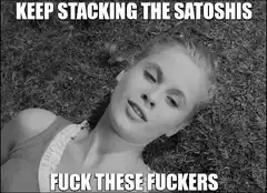 Keep Stacking the Satoshis Fuck These Fuckers
