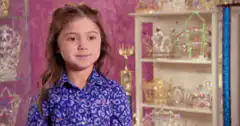 Girl makes a funny face